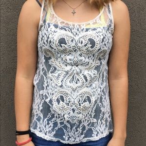 White lace top